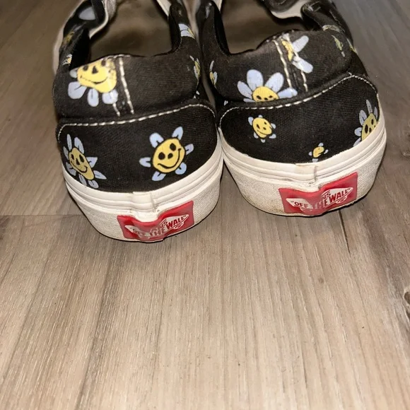 Vans Black and Yellow Floral Sneakers - Picture 3 of 7